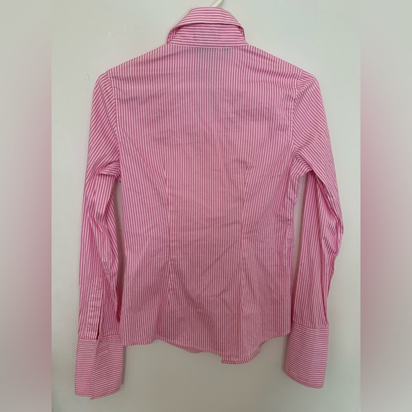 Hawed & Curtis Pink Striped Fitted Women’s Shirt SIZE 10 - Picture 2 of 3
